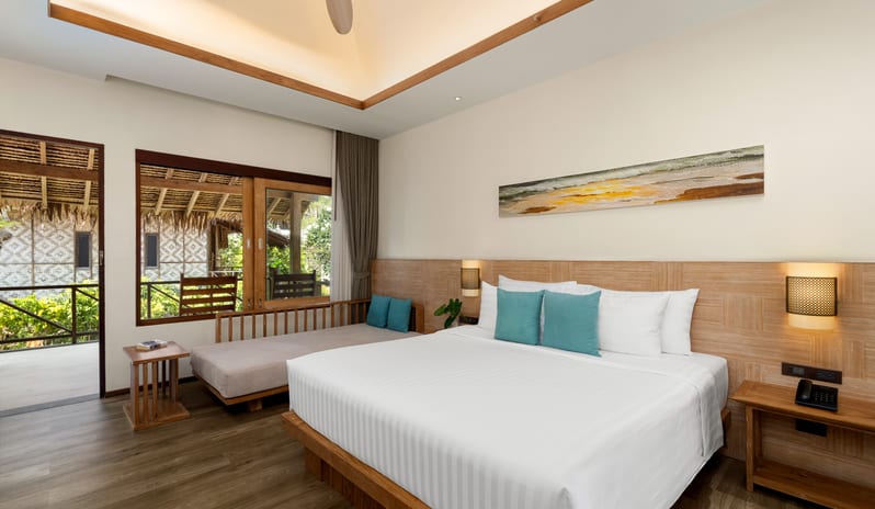 SAii PhiPhi Island Village Two Bedroom Family Bungalow King Bed View